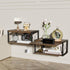 2-Tier Floating Nightstand, Wall Mounted Bedside Table, Wood Bedside Shelf Wall Mounted Nightstand, Floating Bedside