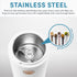 Aroma Housewares Mini Coffee Grinder and Electric Herb Grinder with 304 Stainless Steel Grinding Blades and a See-through Lid (40 g.), White, 40g by Aroma Housewares