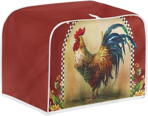 2 Slice Toaster Cover Sunflower Rooster Kitchen Small Appliance Cover Toaster Bread Maker Dust-proof Cover Home Decoration