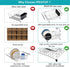 iPEGTOP Expandable Multifunctional Dish Drying Rack, Over The Sink or On Counter Dish Drainer with Black Utensil Holder