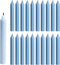 Biedermann & Sons 2-Hour Long Burning Unscented Tree or Chime Candles, Light Blue, Set of 20, 4 Inch Tall