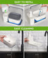 Hand and Dish Soap Dispenser Set with Tray, 5-in-1 Organizer for Kitchen Sink Countertop Storage, Useful Kitchen Gadgets