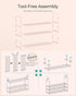 3-Tier 16-20 11.8 36.2 21.7 Inches, ULSA303S01 SONGMICS Shoe Rack, Shoe Organizer, Metal Storage Shelf, Upright