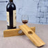 2Pcs Personalized Wine Bottle Holder, Bamboo Self Balancing Countertop Stand for Dining Table Wine Display