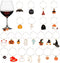 23pcs Halloween Wine Charms Set, Enamel Ghost Pumpkin Bat Wizard Hat Broomstick Markers for Glasses