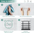 Adhesive Toothbrush Holder Wall Mounted, Suction Toothpaste Organizer Cup for Shower, Razor Holder Caddy Tray Storage