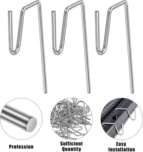 Yotako 60 Metal Gutter Hooks for Outdoor Christmas Lights, Weatherproof Holiday Light Clips
