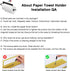 Gold Paper Towel Holder, Magnetic Paper Towel Holder for Fridge, Toilet Paper Roll Holder Magnet Fridge Rack Wall Mount
