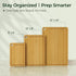 Set 3 Keechee Wood Cutting Board for Kitchen - Reversible Bamboo Cutting Boards Gift of with Juice Groove, Wooden