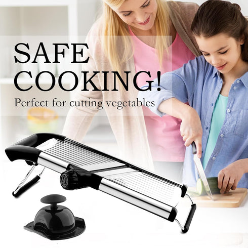 Mandoline Food Slicer, Adjustable Mandoline Slicer for Kitchen, Stainless Steel Mandolin Vegetable Chopper