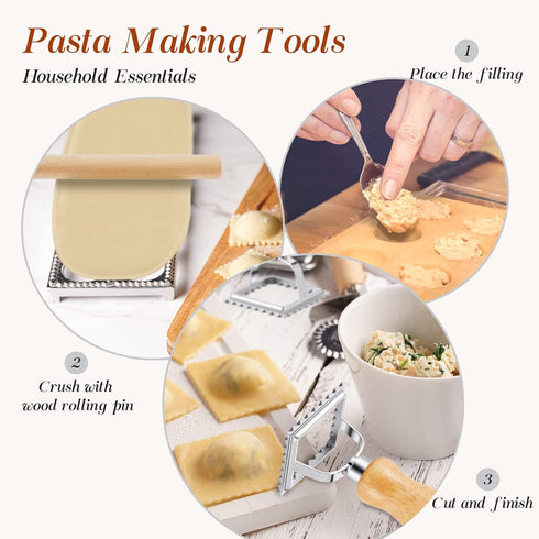 5 Set 2 Inch 1 3 1 (12 Geetery Pcs Ravioli Mold Squares Ravioli Maker Cutter Include Raviolis Maker Press Pasta Cutter