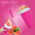Slushy Maker Cup - DIY Magic Squeeze Cup, Portable Smoothie Maker for Juices, Milk, Ice Cream, Double Layers (Pink)