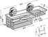 LEVERLOC Suction Cup Shower Organizer - Removable Shelf with Hooks & Soap Holder