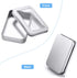 8 Pieces Tin Box Metal Tins with Lids, Clear Top, Mini Portable Storage Case for Home Candles, Gifts, 3.4x2.4x0.8 Inch,