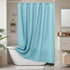 AooHome Extra Long Shower Curtain 72x78 Inch, Fabric Liner with Hooks, Weighted Hem, Water Repellent, Blue