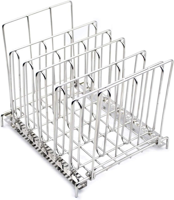 TRIROCK Collapsible Stainless Steel Sous Vide Rack: 5 Adjustable Dividers for Most 12 Qt Containers, Great for Cooking
