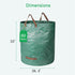 MHXWNHA 2-Pack 80 (33H 26D Inches) 4 Gallon x Reusable Standable Yard Waste Bags with Handles for Leaves, Debris, Grass