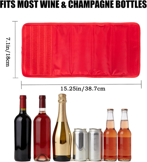 Gel Wine Bottle Cooler Sleeve - Freestanding Carrier for Red, White Wine & Champagne - Reusable Chilling Sleeve