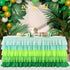 Besutolife Grass Green Hawaiian Table Skirt Tutu for Jungle Party, St. Patrick's Day Luau Tropical Island Decorations