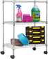 PayLessHere | 3-Tier Wire Shelf with Wheels | 23"x13"x31" | Chrome |