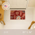 Maples Rugs Reggie Floral Kitchen Rug, Washable Non Slip Indoor Carpet, 1'8 x 2'10, Merlot