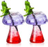 SuproBarware Wine Glasses, Creative Mushroom Shaped Cocktail Glass Cup Set of 2, 250ml/8.5oz