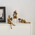3Pcs FJS Gold Thinker Statues Home Decor Accents, Pulp Reading Women Figurine Decorations for Living Room, Modern