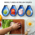 Nihow 4 Inch Ceramic Spoon Rest, Heat Resistant Utensil Holder for Kitchen Counter, Dishwasher Safe, Elegant Blue