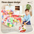 25-inch 3 Clear Bean Bag Chair Cover (No Filler) for Stuffed Animal Storage, Hidden Zippers Toy Organizer, Transparent