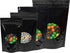 Double-Sided Matte/Glossy Stand-Up Pouch with Clear Round Window, 100 Bags/Pack (3.3" x 5.5", Glossy Black)