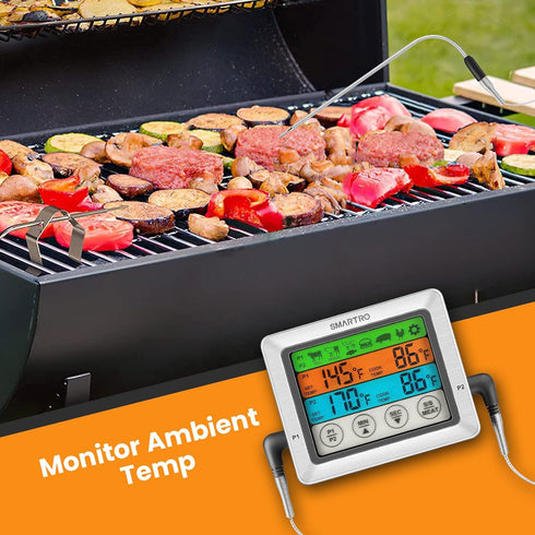 SMARTRO ST54 Dual Probe Digital Meat Thermometer - Cooking Food Kitchen Oven BBQ Grill with Timer Mode