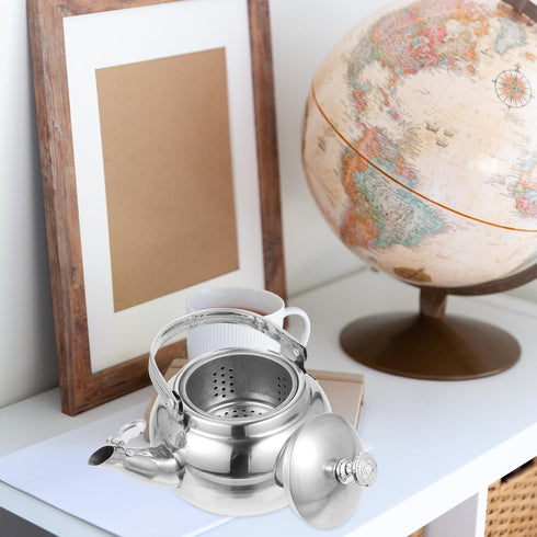 Luxshiny Stainless Steel Tea Pots with Infuser, Whistling Tea Kettle Stovetop for Fast Boiling Water