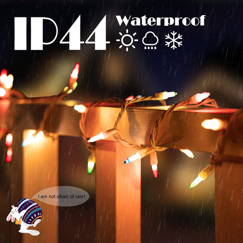 26.5 100 Count Set Easter Decorations Mini String Lights - feet Mini Light on White Wire Plug in End to End Connectable