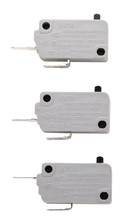 KW3A Microwave Oven Door Switch 16A 125V/250V, Door Interloc (2 Normally Open and 1 Normally Close)