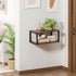 1 Pack) Floating Nightstand, Wood Bedside Shelf Wall Mounted Nightstand with Heavy-Duty Frame, Floating Bedside Table