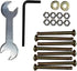 Kings Brand Furniture Bed Frame Hardware Set - 42 Pcs Heavy Duty Screws and Bolts for Metal Bed Frame