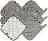 6 Pack Cotton Pot Holders Set, 7 Inch Heat Resistant Hot Pads for Cooking and Baking, Dark Grey