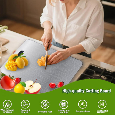 Beikity Set 3, 2026 100% Titanium Cutting Board of New Upgrade Pure Titanium Cutting Boards for Kitchen, Double Sided
