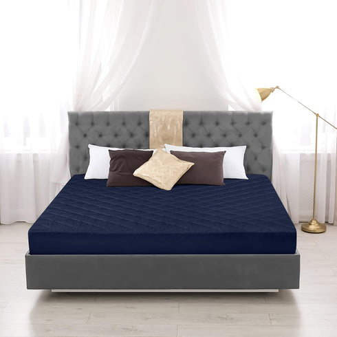 Utopia Bedding Quilted Fitted Mattress Pad (Full), Elastic Mattress Protector, Stretches up to 16 Inches Deep, Machine