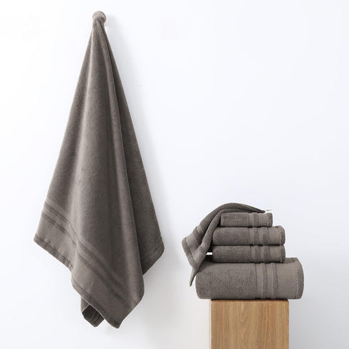 6 Set 100% Set 700 Sets 2 2 2 REDKISS Piece Brown Bath Towels Cotton Towels for Bathroom, Hotel Collection | GSM