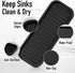 Zulay Kitchen Silicone Sponge Holder (9x3.5) for Kitchen Sink - Flexible Soap Tray Organizer for Bathroom, Makeup,