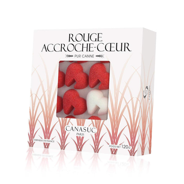 Canasuc Paris, L'Accroche Coeur Pur Sucre de Canne Rouge et Blanc, "Window Box"