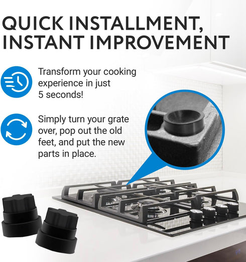 IMPRESA 20 Pack Thermador Grate Feet Part Compatible with Part Number 00618112, 1999626, 617174