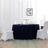 108 Inch Round Tablecloth - Washable Polyester Decorative Table Cover for Wedding Party Dining (Navy)