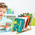 GYSLEOT 3 5-Tier Counter Pcs Wood Book Stand for Display, Tabletop Book Display Puzzle Rack Easel Holder for Vendors
