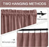 W52 L90, 2 StangH Mauve Rose Velvet Curtains for Bedroom, Nursery Girls Home Decor Room Darkening Thermal Insulated