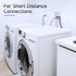 JUWO 4 FT Washing Machine Hoses, 3/4" FHT Stainless Steel Washer Hoses for Short-Distance Water Supply, Red & Blue