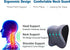 Car Neck Pillow for Neck Pain Relief and Cervical Support,Memory Foam Car Pillow for Car Seat with Adjustable Strap