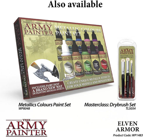 The Army Painter Elven Armour Warpaint - Acrylic Non-Toxic Heavily Pigmented Water Based Paint for Tabletop