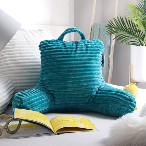 Nestl Reading Pillow for Kids & Teens with Shredded Memory Foam, Luxe Cut Plush Backrest Pillows for Reading